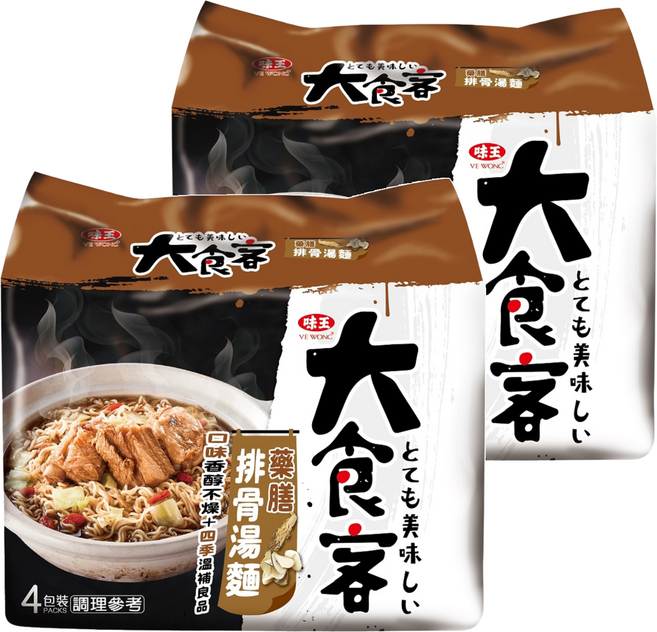 味王 大食客 藥膳排骨湯麵 92g, 8包