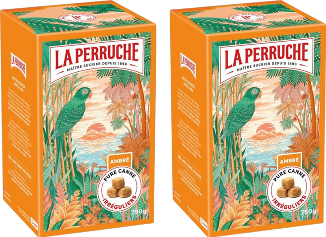 la Perruche 鸚鵡牌 棕色方糖, 750g, 2個