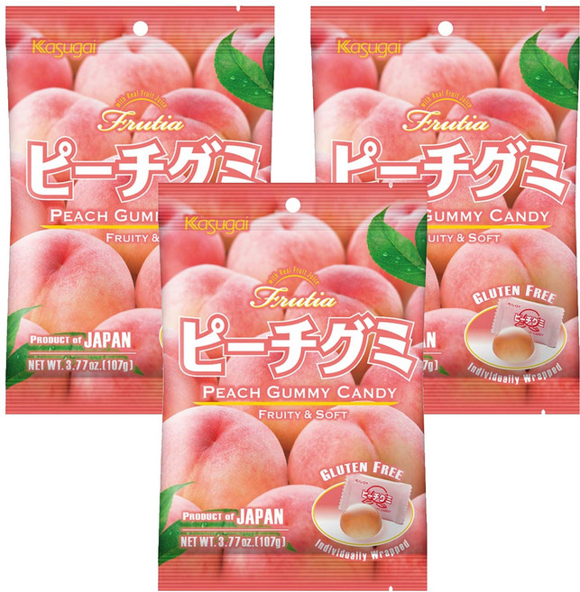 Kasugai 春日井 水蜜桃軟糖, 3個, 107g