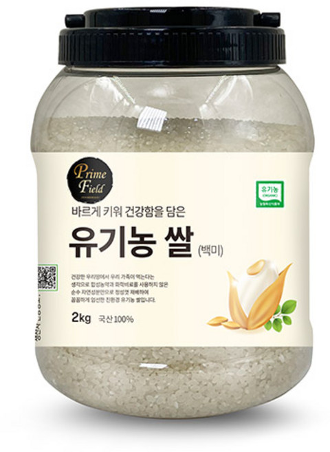 Prime Field 유기농 쌀 백미, 2kg, 1개