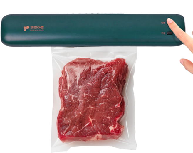 키친아트 진공포장기 + 롤팩, KJP-3800WS(그린)