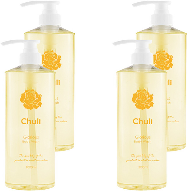 Chuli 初梨 香水調胺基酸沐浴乳 光韻, 1L, 4瓶