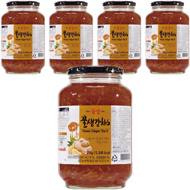 꽃샘 꿀생강차 에스, 2kg, 1개입, 5개