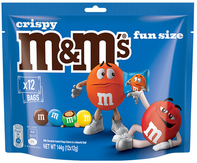 엠앤엠즈 크리스피 펀사이즈 초콜릿, 144g, 1개
