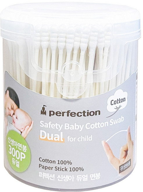 퍼펙션 신생아 듀얼 면봉, 1개, 300개입