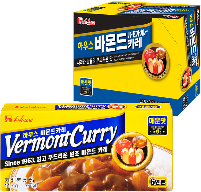 하우스푸즈 바몬드 고형카레 매운맛, 115g, 10개