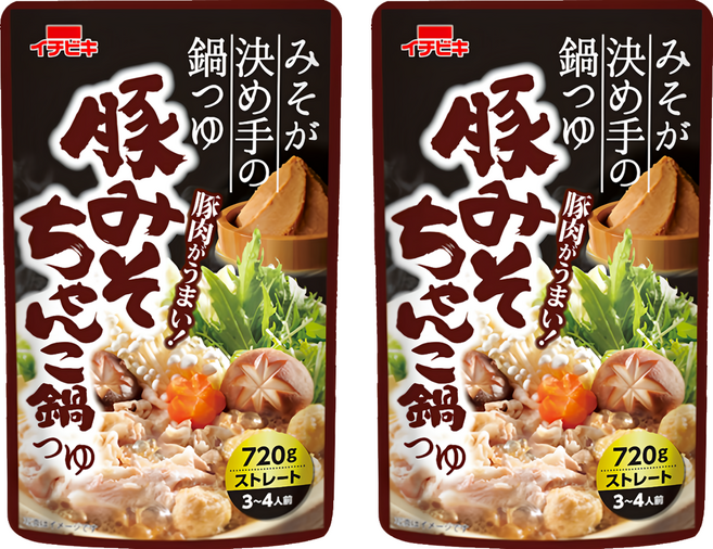 ICHIBIKI 一引 火鍋高湯底 豬肉專用味噌風味, 2個, 720g