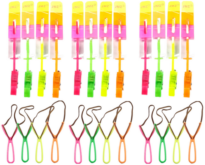 재미존 유아용 불빛낙하산 새총완성 4종 x 3p 세트, 혼합색상, 1세트