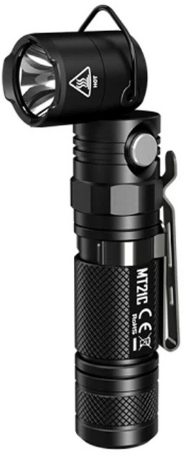 NITECORE 奈特科爾 MT21C 1000流明 90°轉角多功能手電筒 + 電池, 黑色, 1個