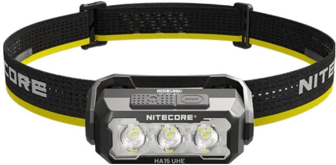 NITECORE 奈特科爾 多用途輕量AA頭燈 HA15 UHE 400流明 80m 紅白光 帽夾燈 肩燈 附收納袋 + AA電池, 黑色, 1個