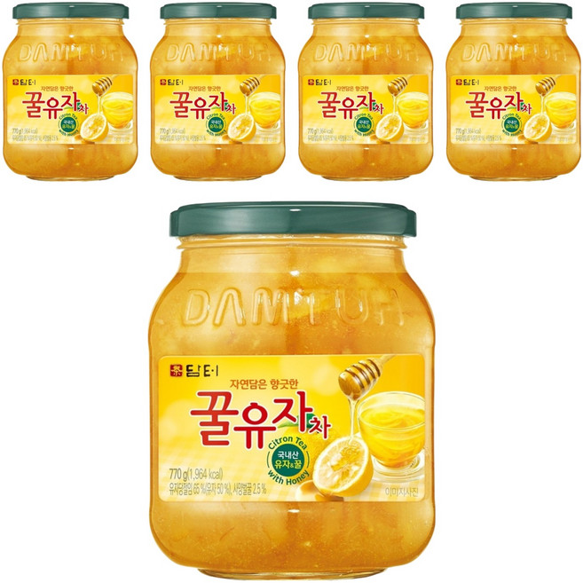 담터 꿀유자차, 770g, 5개, 1개입