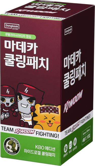 동국제약 마데카 쿨링패치 KBO 에디션 키움, 40개입, 1개