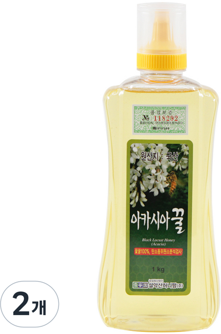 설악산허니팜 아카시아꿀, 1kg, 2개