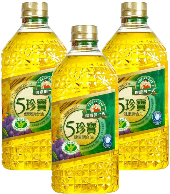 得意的一天 五珍寶健康調合油, 2L, 3瓶
