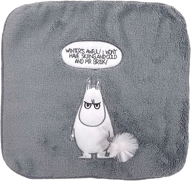 MARUSHIN 丸真 Moomin 刺繡立體小方巾, 生氣嚕嚕米, 1個