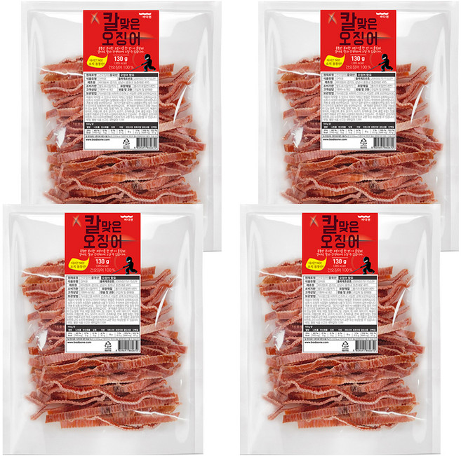 바다원 칼맞은 오징어, 130g, 4개