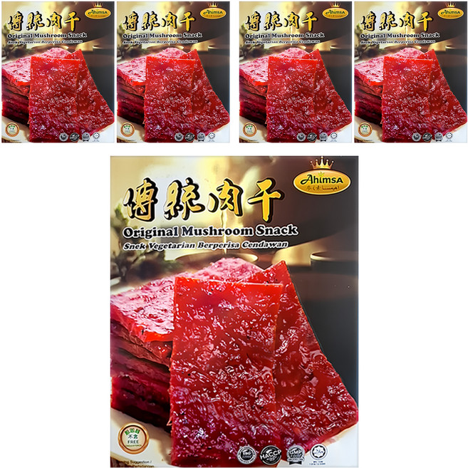 AhimsA 麥之素 南洋風味純素肉乾 原味 20片, 10g, 5盒