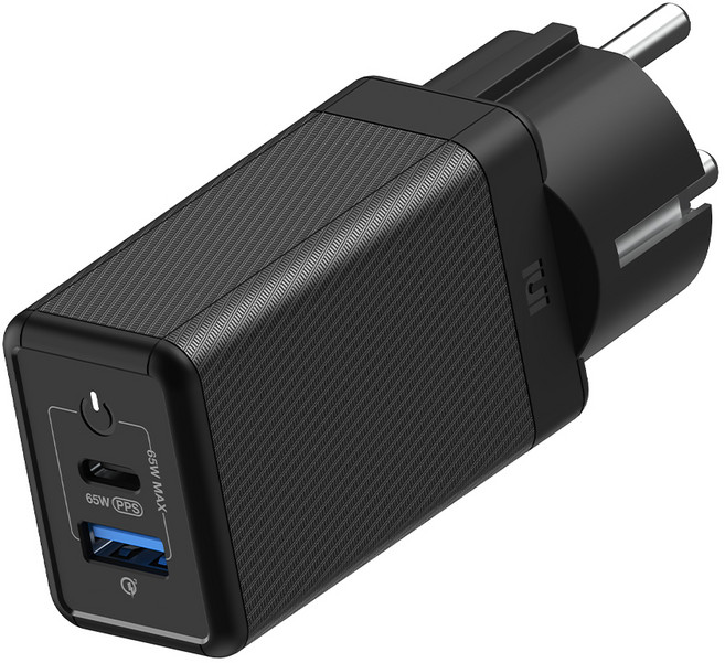 아트뮤 USB PD 65W PPS GaN 접지 듀얼 초고속 충전기 GC720, 블랙, 1개