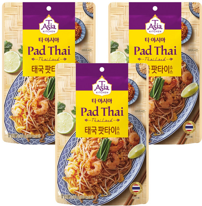 티아시아키친 태국 팟타이 소스, 90g, 3개