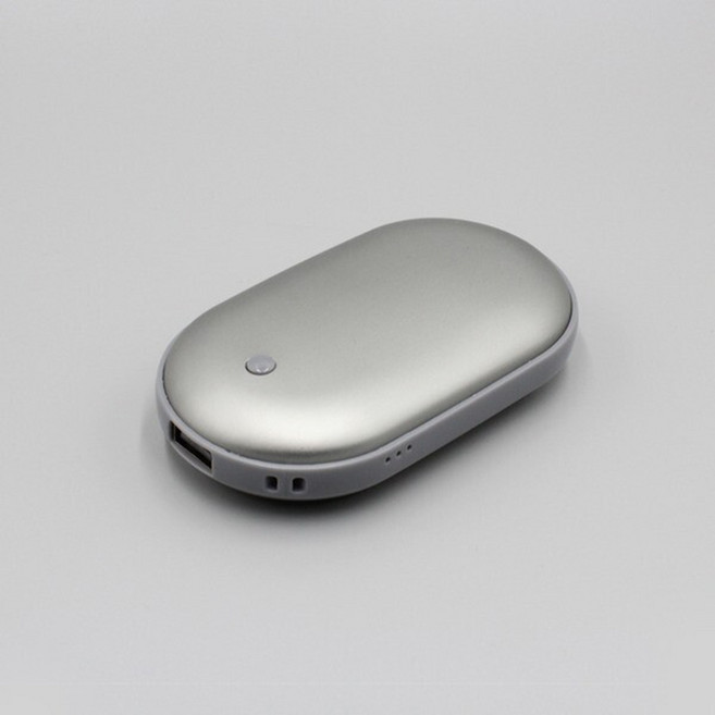 애니클리어 미니 조약돌 손난로 보조배터리, iGPB-HOT3, 티타늄