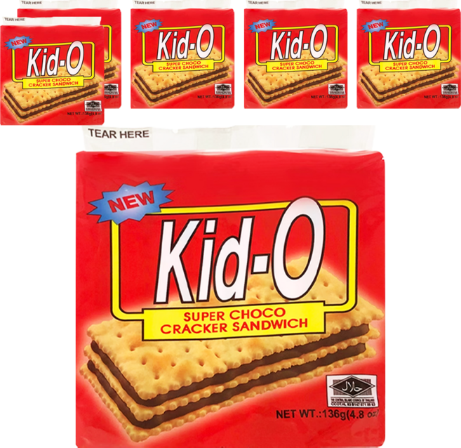 Kid-O 三明治餅乾 巧克力口味, 136g, 6袋
