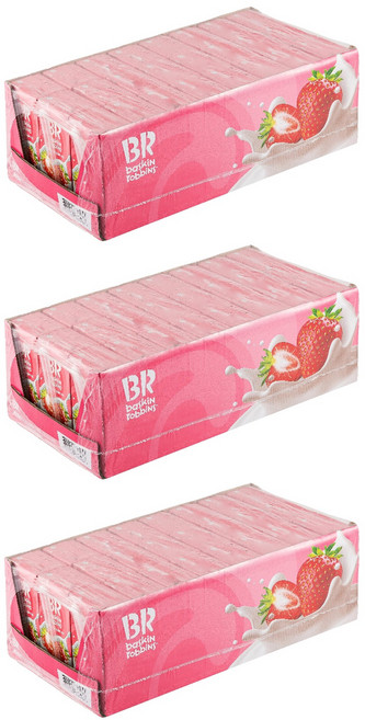 배스킨라빈스 베리베리 스트로베리 우유, 190ml, 72개