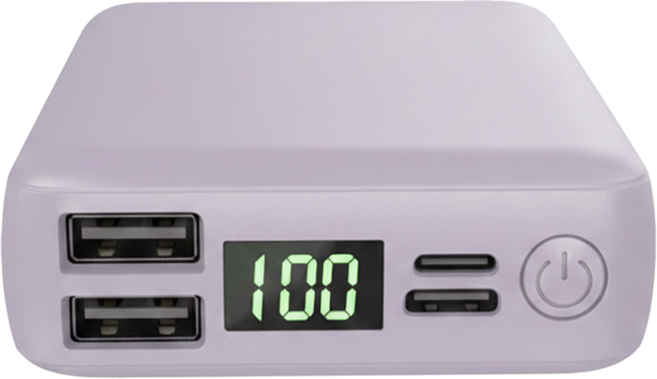 MCK 科技 PD + QC4.0 20WX全協議雙向快充馬卡龍行動電源 10000mAh Type-C/USB-A, MCK-SPB007, 極光紫