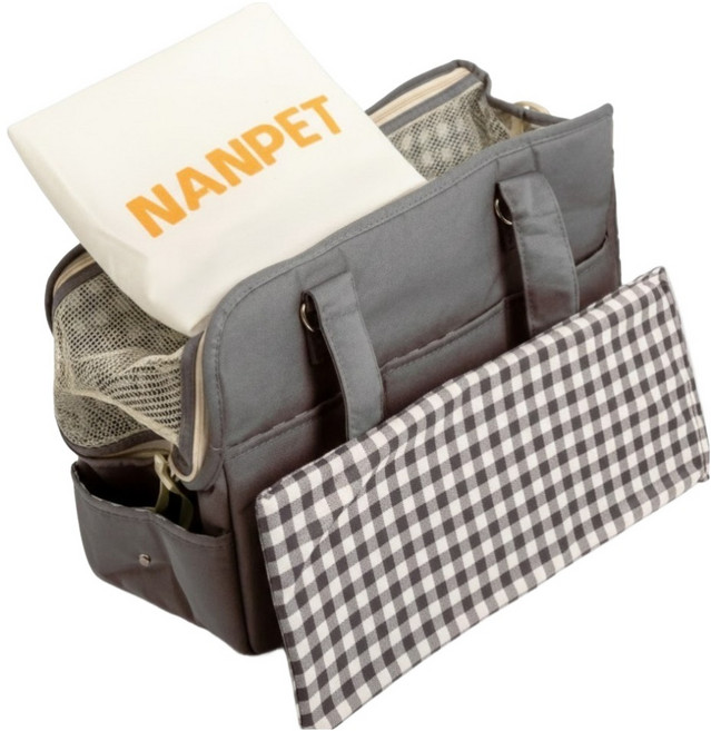 NANPET 狗狗外出提籠, 1組, 炭灰色