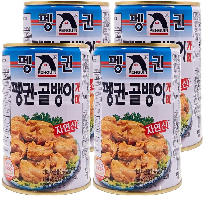 펭귄 자연산 골뱅이 가미, 400g, 4개