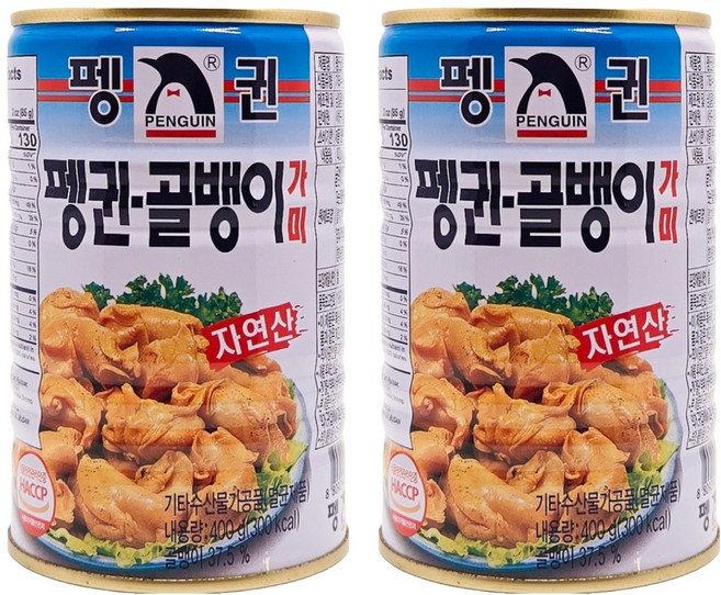 펭귄 자연산 골뱅이 가미, 400g, 2개