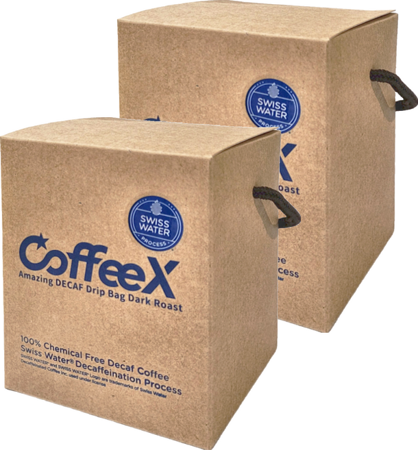 CoffeeX 手沖濾掛式 99.9% 無咖啡因咖啡 深焙, 11.5g, 10包, 2盒