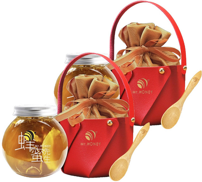 Mr.HONEY 蜂蜜先生 蜂蜜提籃組 蜂蜜漬竹薑, 240g, 2罐