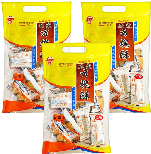 莊家 全麥方塊酥, 330g, 3袋