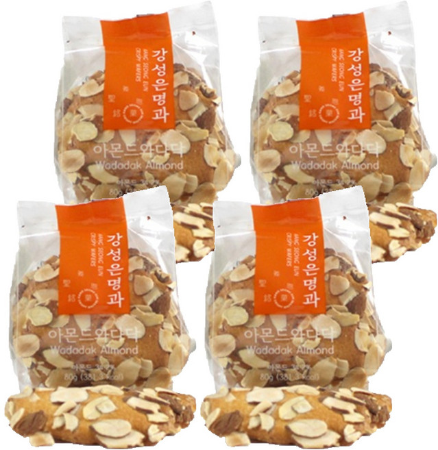 강성은명과 아몬드 와다닥, 80g, 4개