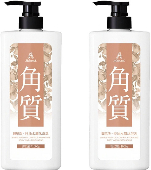 Mdmmd. 明洞國際 簡單洗 控油水潤沐浴乳 角質, 1kg, 2瓶