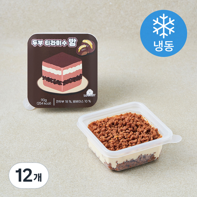 록키 두부 티라미수 밤 (냉동), 90g, 12개