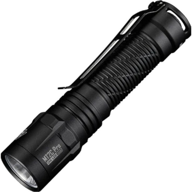NITECORE 奈特科爾 1800流明 290米 一鍵爆閃 高亮度手電筒 智能電池 防水 快拔套, 警務型 黑色, 1個