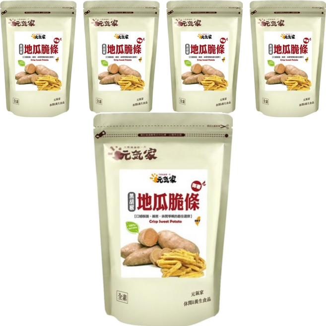 元氣家 黑胡椒脆薯, 100g, 5包