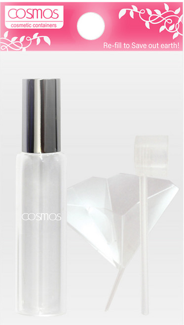 台灣 COSMOS 玻璃滾珠香水瓶 10ml, 透明色, 1組