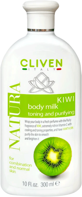 CLIVEN 香草森林 奇異果身體乳 水感型 均勻膚色 深層保濕 平衡皮脂分泌 義大利進口, 300ml, 1瓶