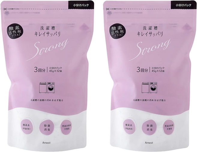 Arnest 洗衣槽清潔劑 帶有氧氣活性劑 3 回分 45g x 12 個, 540g, 2包