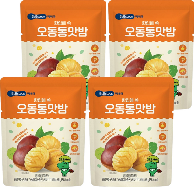 베베쿡 오동통맛밤, 50g, 4개