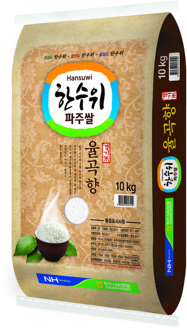 한수위파주쌀 율곡향 백미, 10kg, 1개, 특등급