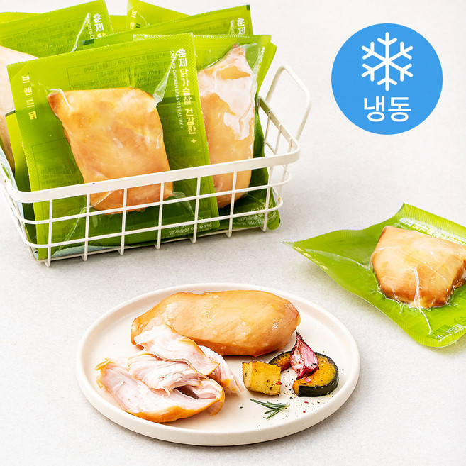 브랜드닭 건강한 플러스 훈제 닭가슴살 (냉동), 100g, 1개입, 10개