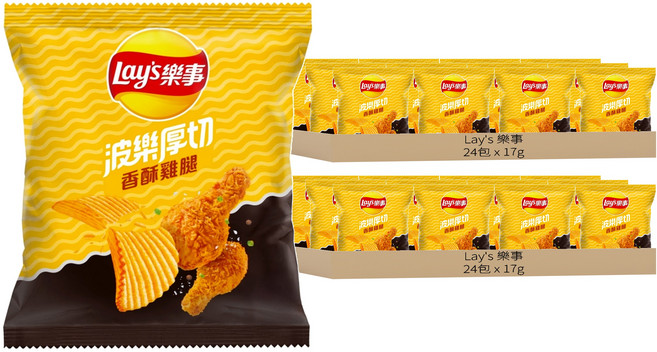 Lay's 樂事 洋芋片 香酥雞腿, 17g, 48包