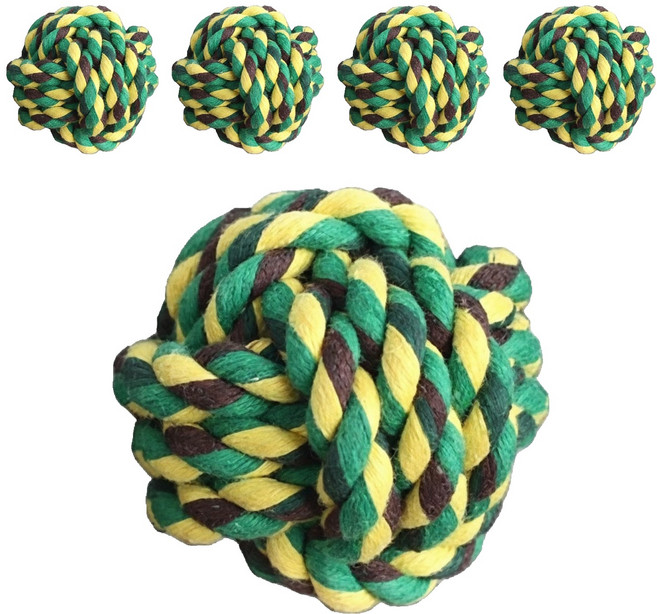 寵物夢工廠 棉繩球玩具, 顏色隨機, 5個