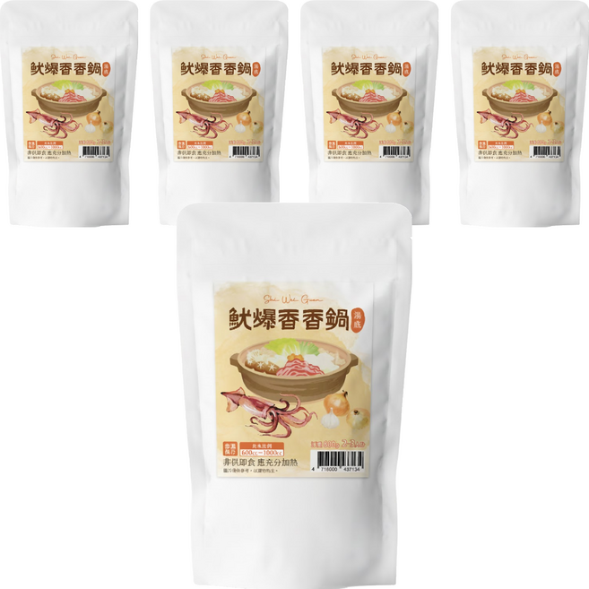 十味觀 魷爆香香鍋, 600g, 5個