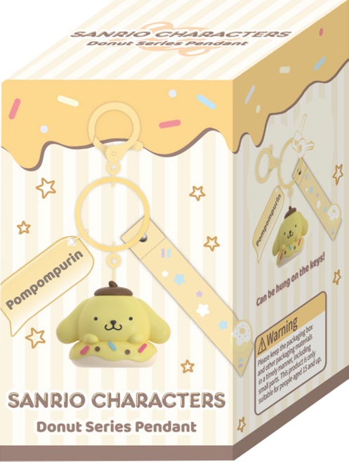 狼博旺 甜甜圈系列吊飾 盲盒 款式隨機 8歲以上, 1盒