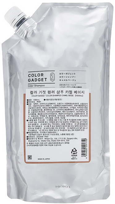 밀본 샴푸 카멜 베이지, 1개, 1L