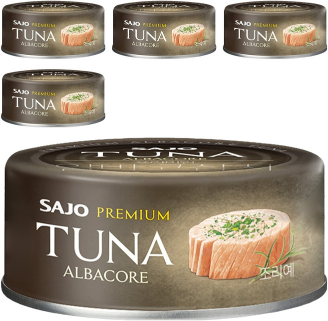 사조 프리미엄 알바코 참치, 100g, 5개